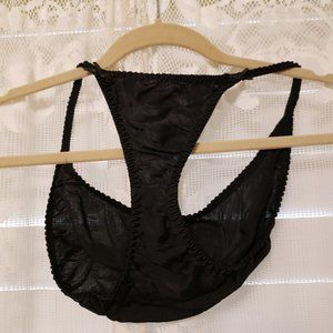 Morgan Taylor black silk panties, size Medium